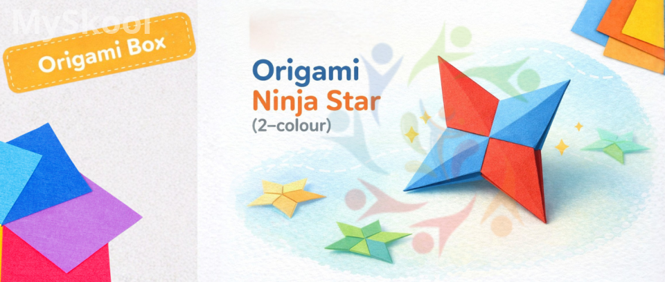 Origami :  Ninja Star (Two Colour)