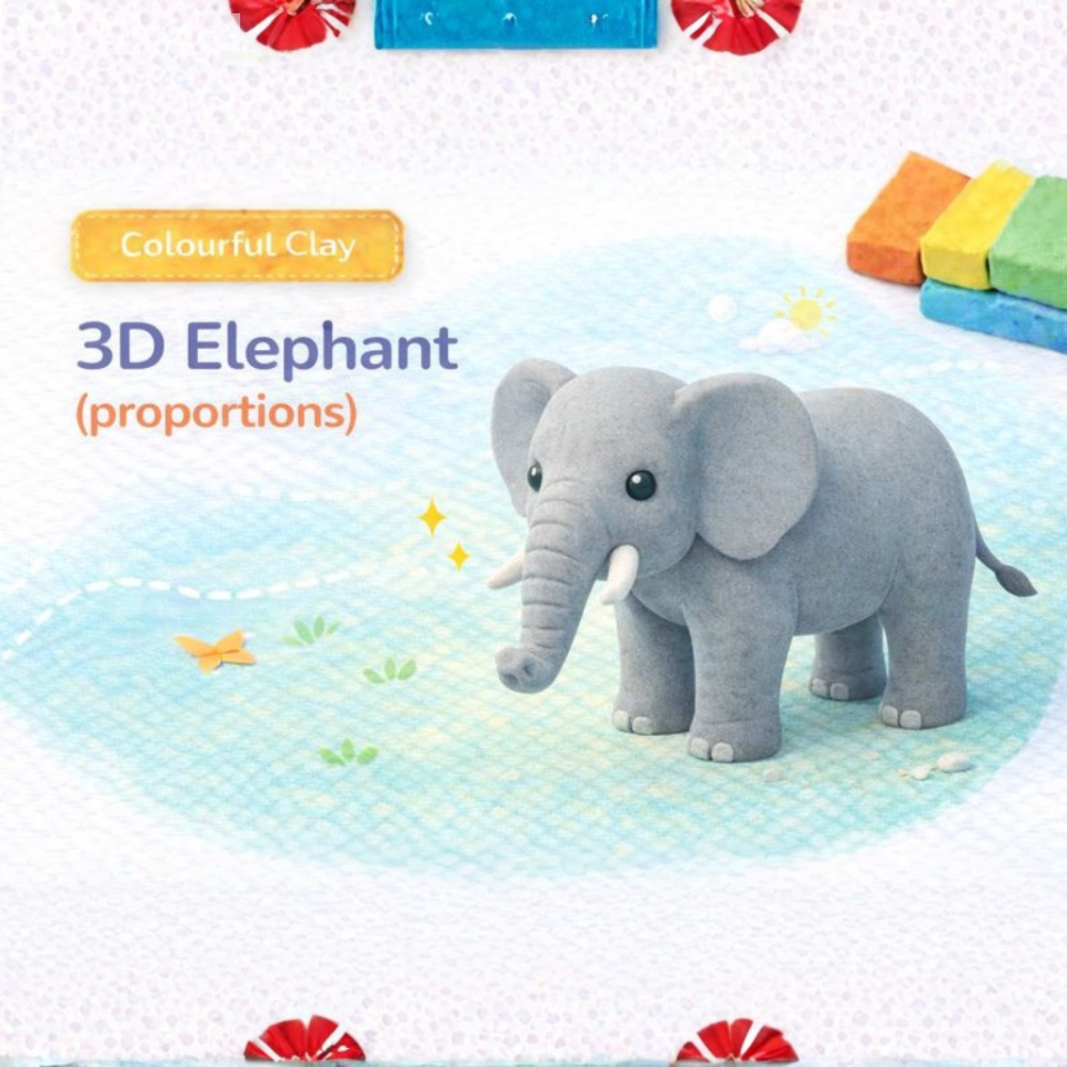 Clay Modelling - 3D Animal (Elephant/Horse)