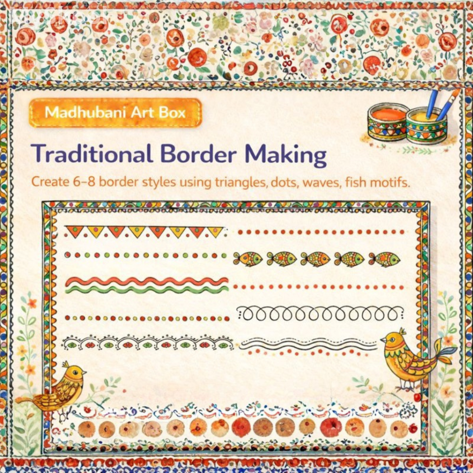 Madhubani- Traditional Border Making