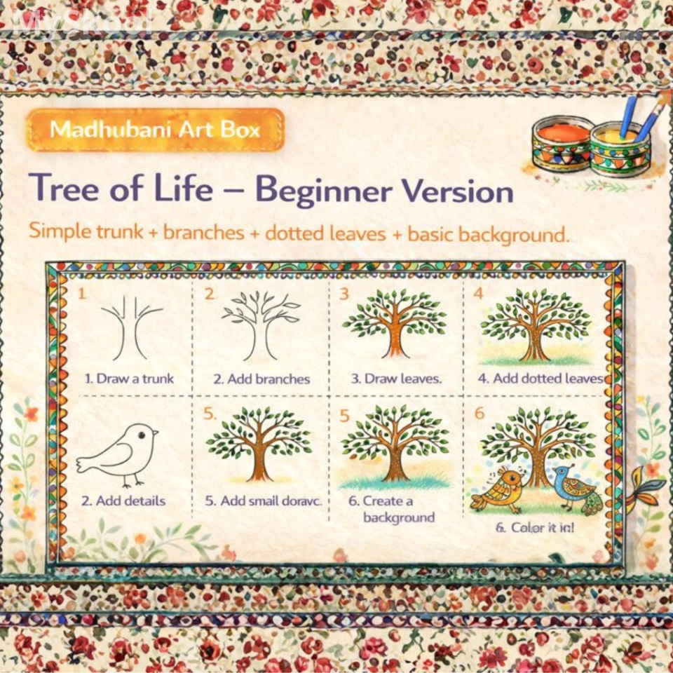 Madhubani - Tree of Life – Beginner