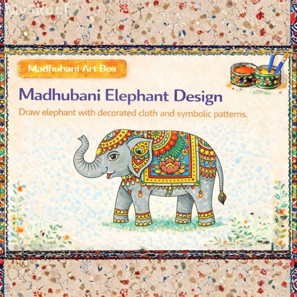 Madhubani- Elephant Design