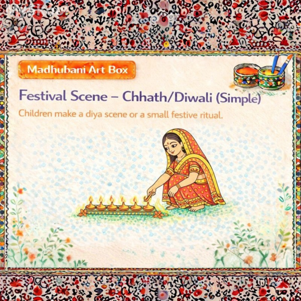 Madhubani - Festival Scene – Simple