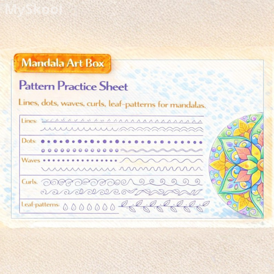MANDALA ART- Pattern Practice Sheet