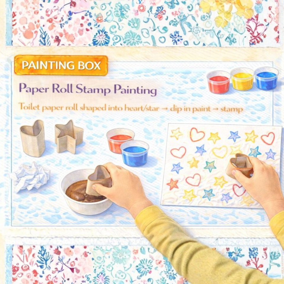 Painting -Paper Roll Stamp Painting