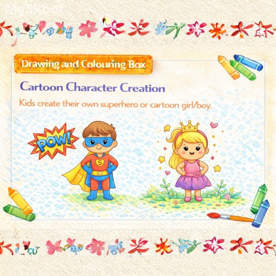 Drawing & Colouring -Cartoon Character Creation