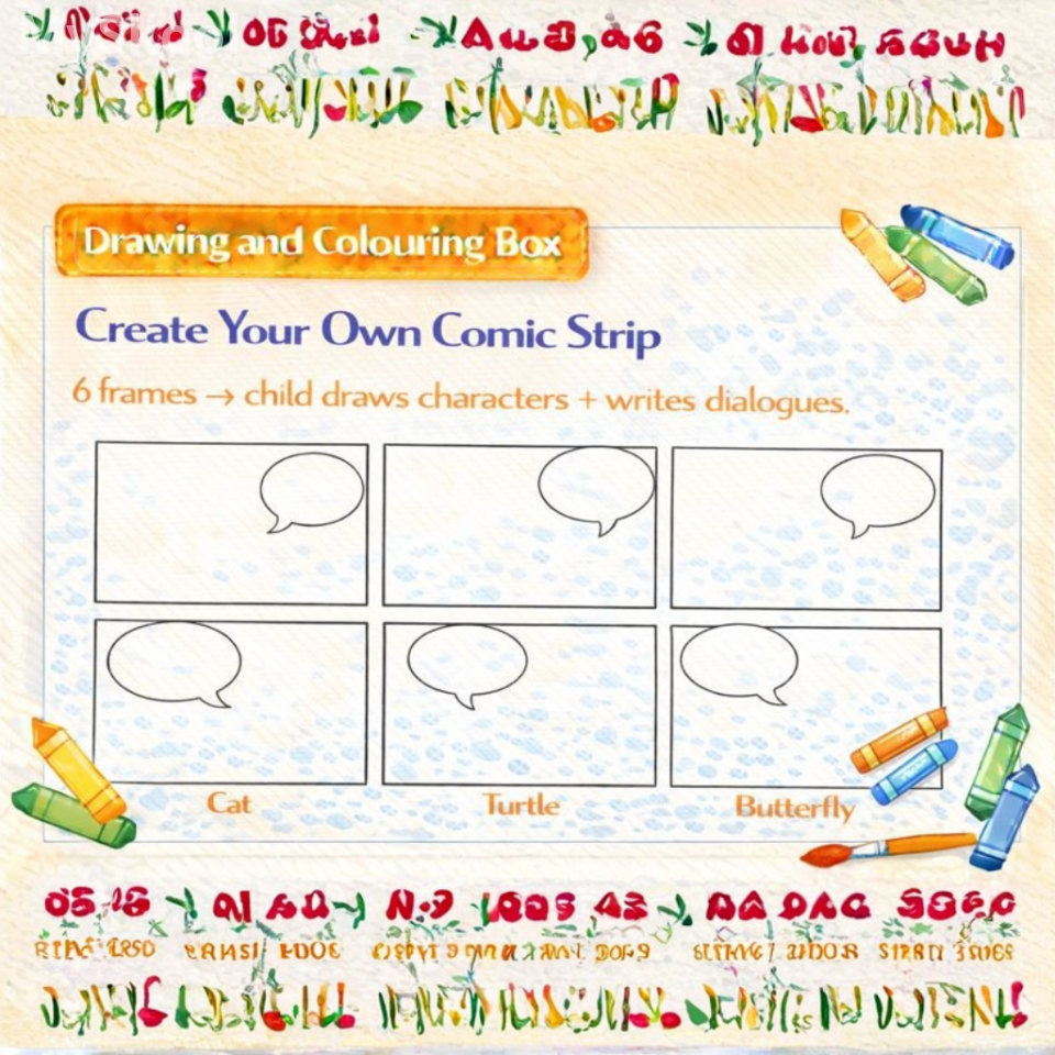 Drawing & Colouring -Create Your Own Comic Strip